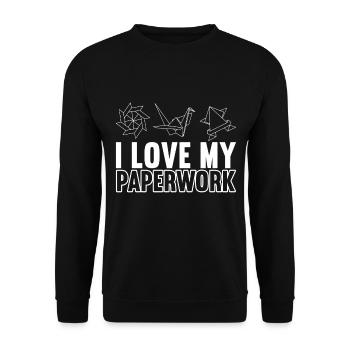Origami - Unisex Sweatshirt - black - Front - Alina (178cm) & Michal (187cm)