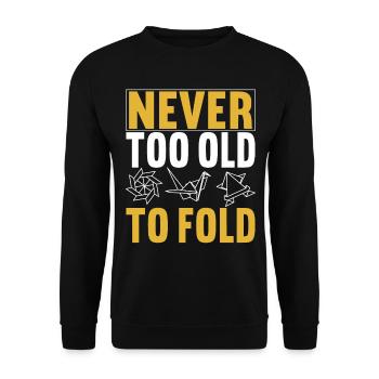 Origami - Unisex Sweatshirt - black - Front - Alina (178cm) & Michal (187cm)