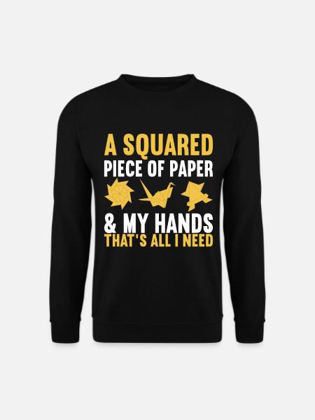 Origami - Unisex Pullover - Schwarz