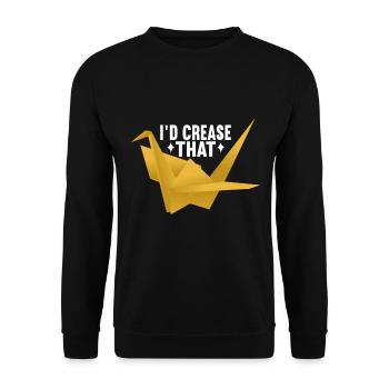Origami - Unisex Sweatshirt - black - Front - Alina (178cm) & Michal (187cm)