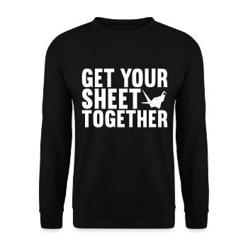 Origami - Unisex Sweatshirt - black - Front - Alina (178cm) & Michal (187cm)