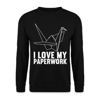 Origami - Unisex Sweatshirt - black - Front - Alina (178cm) & Michal (187cm)