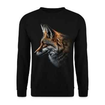 Fuchs Tierliebhaber Tierisch Tier Geschenkidee - Unisex Pullover - Schwarz - Vorne - Alina (178cm) & Michal (187cm)