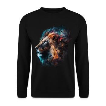 Léo Amoureux des Animaux Cadeau Motif Animal Afrique - Sweat-shirt Unisexe - noir - Devant - Alina (178cm) & Michal (187cm)