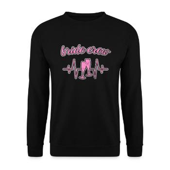 Team bride bride crew - Unisex Sweatshirt - black - Front - Alina (178cm) & Michal (187cm)