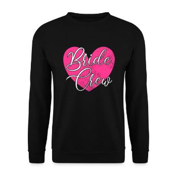 Team bride bride crew - Unisex Sweatshirt - black - Front - Alina (178cm) & Michal (187cm)
