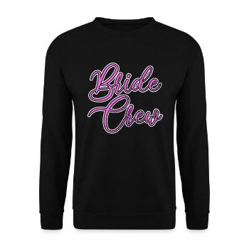 Team bride bride crew - Unisex Sweatshirt - black - Front - Alina (178cm) & Michal (187cm)