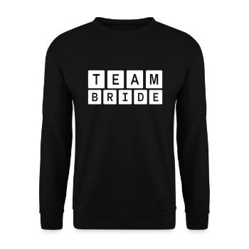 Team bride bride crew - Unisex Sweatshirt - black - Front - Alina (178cm) & Michal (187cm)