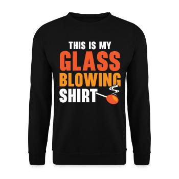 Voici ma chemise soufflée de verre Gaffer souffleur de verre - Sweat-shirt Unisexe - noir - Devant - Alina (178cm) & Michal (187cm)