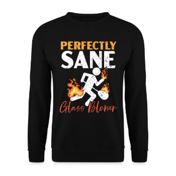Souffleur de vitreau soufflant parfaitement sain - Sweat-shirt Unisexe - noir - Devant - Alina (178cm) & Michal (187cm)