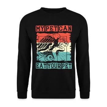 Mon animal peut manger votre animal de compagnie Falcon - Sweat-shirt Unisexe - noir - Devant - Alina (178cm) & Michal (187cm)