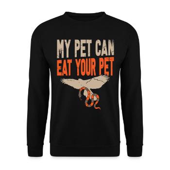 Mon animal peut manger votre animal de compagnie Falcon - Sweat-shirt Unisexe - noir - Devant - Alina (178cm) & Michal (187cm)