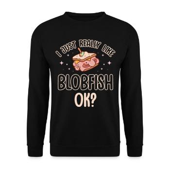 Blobfish Lover Poisson d’eau profonde Animal laid - Sweat-shirt Unisexe - noir - Devant - Alina (178cm) & Michal (187cm)