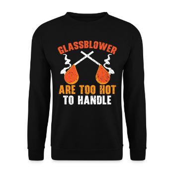 Glassblowers are too hot to handle glass blowing - Unisex Sweatshirt - black - Front - Alina (178cm) & Michal (187cm)