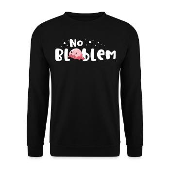 No Bloblem blob fish Deep-sea fish Ugly - Unisex Sweatshirt - black - Front - Alina (178cm) & Michal (187cm)