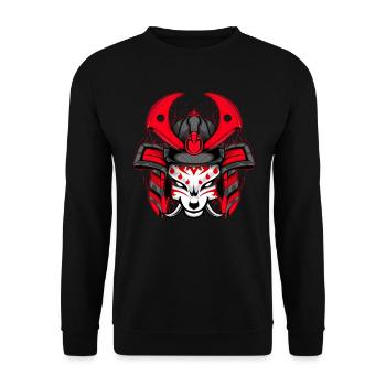 Kitsun Vaporwave Japanische Kami Vaporwave Kitsune - Unisex Pullover - Schwarz - Vorne - Alina (178cm) & Michal (187cm)