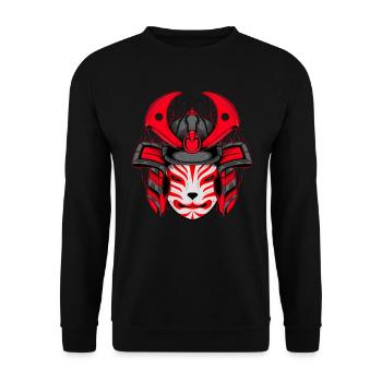 Kitsun Vaporwave Japanese Kami Vaporwave Kitsune - Unisex Sweatshirt - black - Front - Alina (178cm) & Michal (187cm)