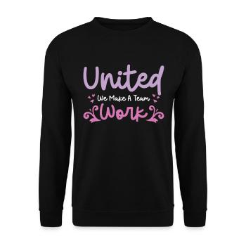 Coworker Unity Office Work Family Employee - Unisex Sweatshirt - black - Front - Alina (178cm) & Michal (187cm)