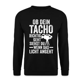 Auto Mechaniker KFZ Mechatroniker Tuner Schrauber - Unisex Pullover - Schwarz - Vorne - Alina (178cm) & Michal (187cm)