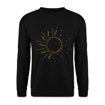 Astronomie Eclipse de Soleil - Sweat-shirt Unisexe - noir - Devant - Alina (178cm) & Michal (187cm)