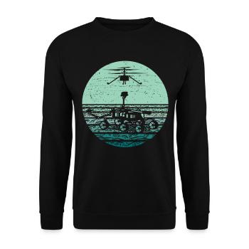 Planète Étoiles Galaxie Lunaire - Sweat-shirt Unisexe - noir - Devant - Alina (178cm) & Michal (187cm)