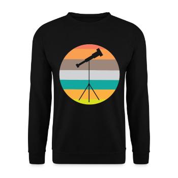 Télescope Astronome Galaxie Stellaire - Sweat-shirt Unisexe - noir - Devant - Alina (178cm) & Michal (187cm)