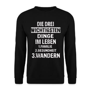 Wandern - Unisex Pullover - Schwarz - Vorne - Alina (178cm) & Michal (187cm)