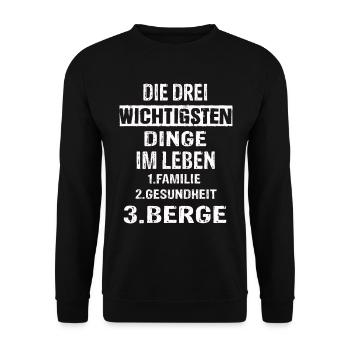 Berge - Unisex Pullover - Schwarz - Vorne - Alina (178cm) & Michal (187cm)