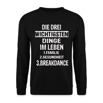 Breakdance - Unisex Pullover - Schwarz - Vorne - Alina (178cm) & Michal (187cm)