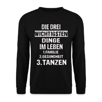 Tanzen - Unisex Pullover - Schwarz - Vorne - Alina (178cm) & Michal (187cm)