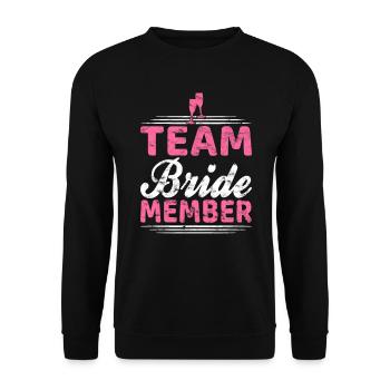 Membre de l’équipe mariée - Sweat-shirt Unisexe - noir - Devant - Alina (178cm) & Michal (187cm)