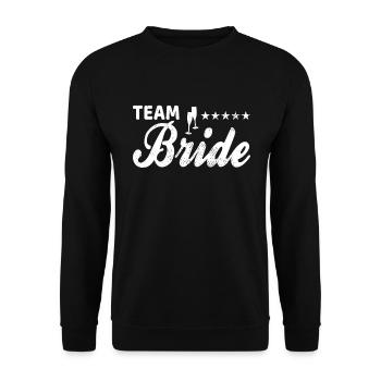 team bride Team Bride - Unisex Sweatshirt - black - Front - Alina (178cm) & Michal (187cm)