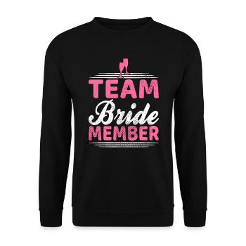 Membre de l’équipe mariée - Sweat-shirt Unisexe - noir - Devant - Alina (178cm) & Michal (187cm)