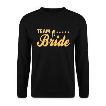 team bride Team Bride - Unisex Sweatshirt - black - Front - Alina (178cm) & Michal (187cm)