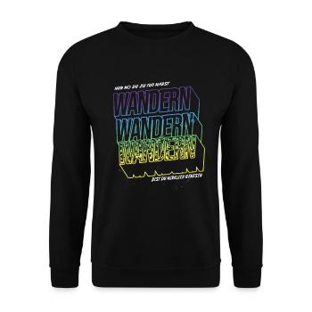 Wandern - Unisex Pullover - Schwarz - Vorne - Alina (178cm) & Michal (187cm)