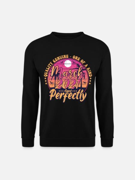 Mars 2021 anniversaire 2021 Retro 2021 Mars - Sweat-shirt Unisexe - noir