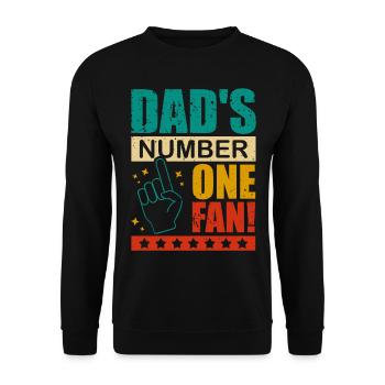 Dad's Number One Fan Daddy's Kid proud of the - Unisex Sweatshirt - black - Front - Alina (178cm) & Michal (187cm)