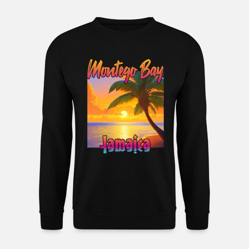 Coucher de soleil à Montego Bay, Jamaïque - Sweat-shirt Unisexe - noir
