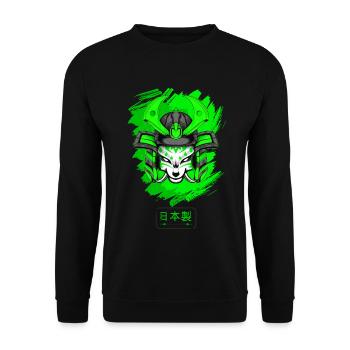 Kitsun Vaporwave Japanese Kami Vaporwave Kitsune - Unisex Sweatshirt - black - Front - Alina (178cm) & Michal (187cm)