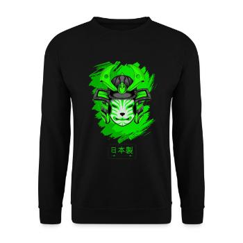 Kitsun Vaporwave Japanese Kami Vaporwave Kitsune - Unisex Sweatshirt - black - Front - Alina (178cm) & Michal (187cm)