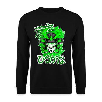 Kitsun Vaporwave Japanese Kami Vaporwave Kitsune - Unisex Sweatshirt - black - Front - Alina (178cm) & Michal (187cm)