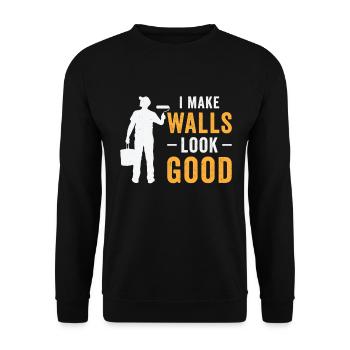 Painter Painting Professional Painter Master - Unisex Sweatshirt - black - Front - Alina (178cm) & Michal (187cm)