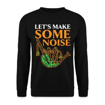 Let's make some noise Instrument Musician Dud - Unisex Sweatshirt - black - Front - Alina (178cm) & Michal (187cm)