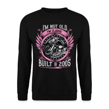 Je suis Classic Built 2005 Moto 18e anniversaire - Sweat-shirt Unisexe - noir - Devant - Alina (178cm) & Michal (187cm)