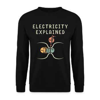 Etudiant électricien électricien - Sweat-shirt Unisexe - noir - Devant - Alina (178cm) & Michal (187cm)