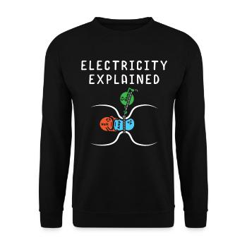 Natural Sciences Electrical Engineering - Unisex Sweatshirt - black - Front - Alina (178cm) & Michal (187cm)