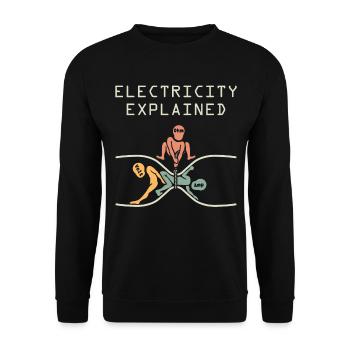 Ingénieur électricien amoureux - Sweat-shirt Unisexe - noir - Devant - Alina (178cm) & Michal (187cm)
