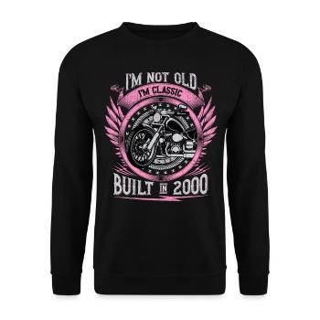 Je suis Classic Built 2000 Moto 23e anniversaire - Sweat-shirt Unisexe - noir - Devant - Alina (178cm) & Michal (187cm)