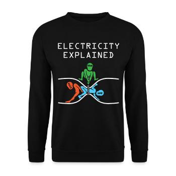 Elektronenphysik - Unisex Pullover - Schwarz - Vorne - Alina (178cm) & Michal (187cm)