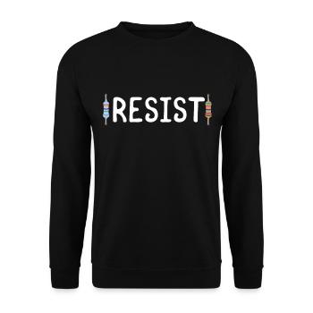 Physique Symbole Science Nerd - Sweat-shirt Unisexe - noir - Devant - Alina (178cm) & Michal (187cm)
